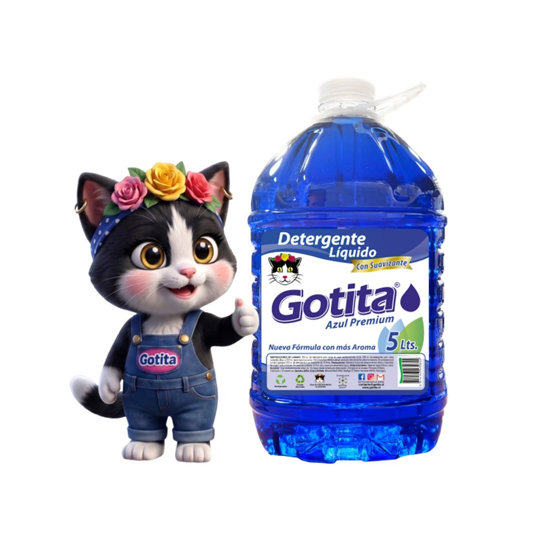 Detergente Gotita Azul Premium 5 litros